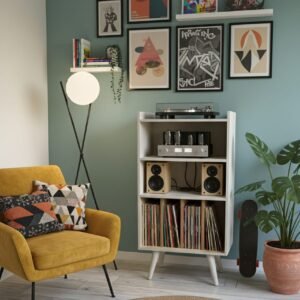 Rack para vinilos 60 x 45 x 110 cm