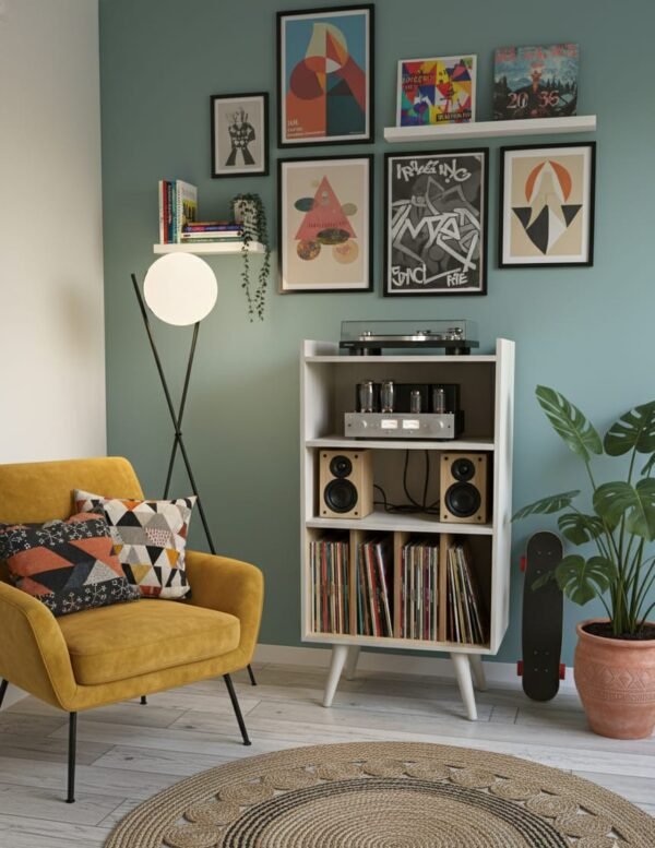 Rack para vinilos 60 x 45 x 110 cm