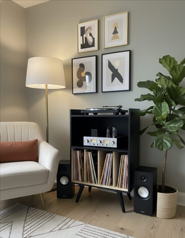 Rack para vinilos -estilo vintage fabricados a medida