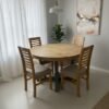 Comedor redondo de 4 sillas ,estilo Escandinavo 1 mt de diametro