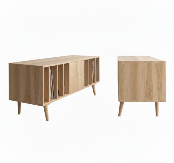 Rack Modular enchapado en madera de  Eucalipto 150 x 40 x 65 cm