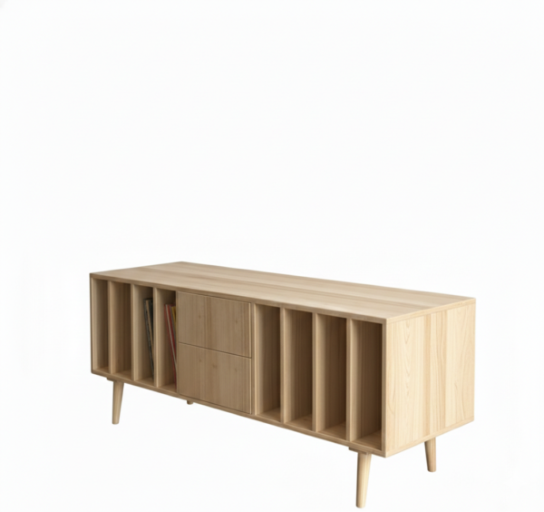 Rack Modular enchapado en madera de  Eucalipto 150 x 40 x 65 cm