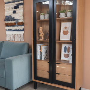 Vitrina , Alacena Eucalipto Black