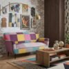 sofa estilo vintage tapiuz patchwork felpa colores