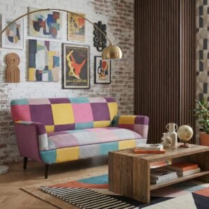 sofa bote 2 cuerpos sofa estilo vintage tapiuz patchwork felpa colores
