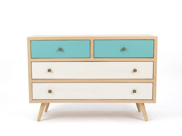 Cómoda Vintage Nórdica de placa  de Eucalipto – Diseño Exclusivo Decorustika