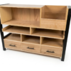 2026/07/28222.png Rack para Vinilos Estilo Industrial de Madera y Fierro | Deco Rústika