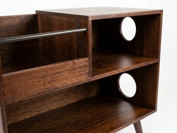 Rack para Vinilos Vintage 80 x 40 x 80 cm  | Mueble para Tornamesa y Equipos de Audio