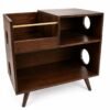 Rack para Vinilos Vintage 80 x 40 x 80 cm  | Mueble para Tornamesa y Equipos de Audio