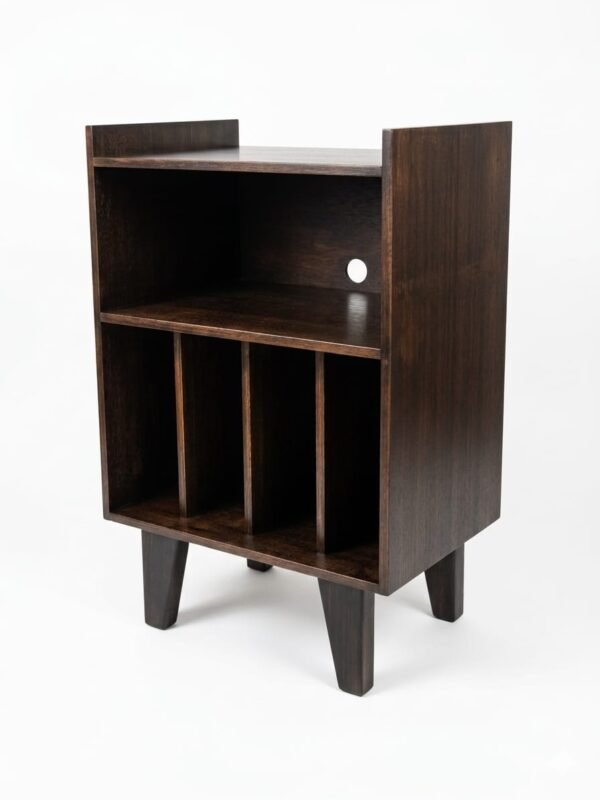 Rack Vinil 40 Color Café – Mueble para Tocadiscos y Discos