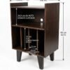 Rack Vinil 40 Color Café – Mueble para Tocadiscos y Discos
